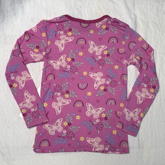 Millie & Myles Long Sleeve Bamboo Butterfly Pink Pajama 2 pc set Size 5/6 NWT - Picture 6 of 6